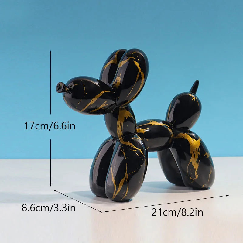 Colorful Balloon Dog Figurines Artistic Animal Statues for Living Room Coffee Table Cute Trendy Ornaments For Desktop Decoration