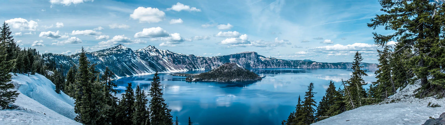 Mountain Lake Forest Wilderness Wall Art Large Format Canvas Prints Wide Format Landscape Picture For Above The Sofa Or Above The Bed