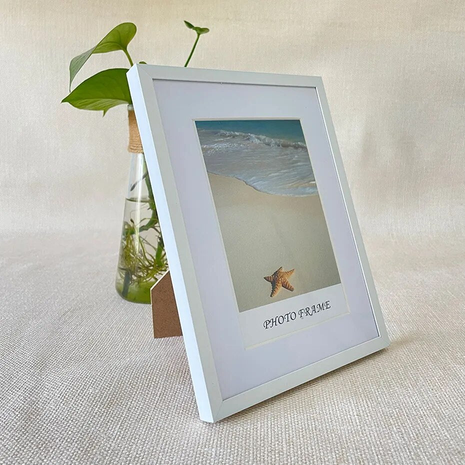 * Featured Sale * Black White Gold Aluminum Pictures Frames With Plexiglass Spring Clips & Hanging Hooks Modern Style Frames For Canvas Prints Sizes 10x15cm - 21x30cm (A4)