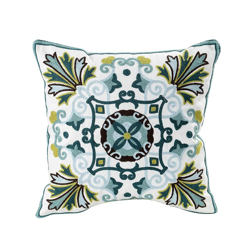Simple Floral Colorful Nordic Cushion Covers 45x45cm Knitted Jacquard Linen Pillow Slips For Living Room Sofa Throw Cushions Contemporary Scandinavian Home Decor