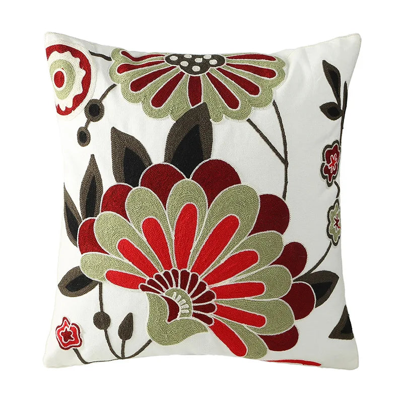 Simple Floral Colorful Nordic Cushion Covers 45x45cm Knitted Jacquard Linen Pillow Slips For Living Room Sofa Throw Cushions Contemporary Scandinavian Home Decor