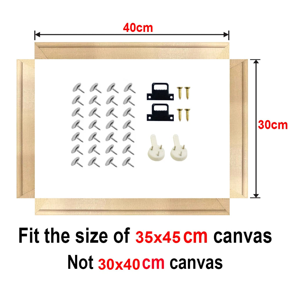 Solid Wood Frames For 35x45cm Canvas Prints Stretcher Bars For Framing Canvas Prints