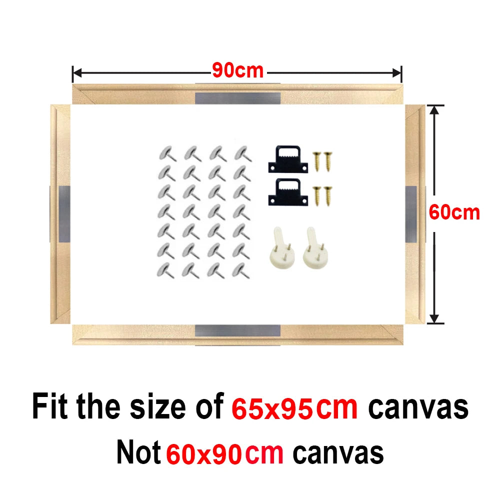 Solid Wood Frames For 65x95cm Canvas Prints Stretcher Bars For Framing Canvas Prints