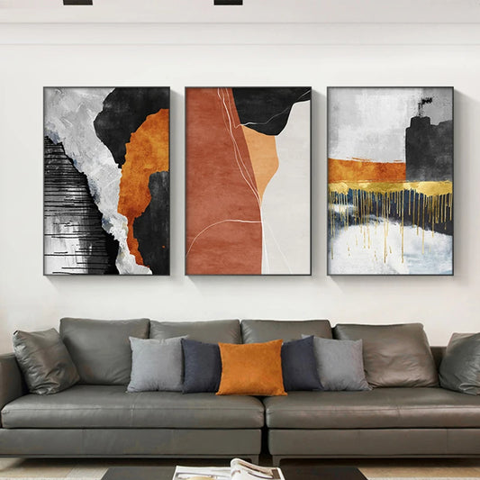 Striking Color Schemes Contemporary Abstract Wall Art Fine Art Canvas Prints Centerpiece Pictures For Urban Apartment Living Room Art For Modern Living