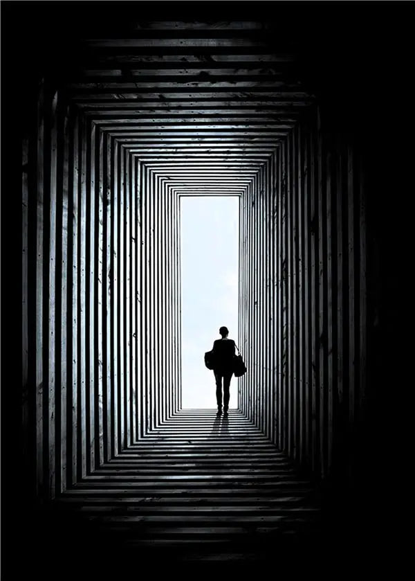 The Light At The End Of The Tunnel Wall Art Fine Art Canvas Print Modern Abstract Black And White Posters Nordic Style Home Interior Decoration