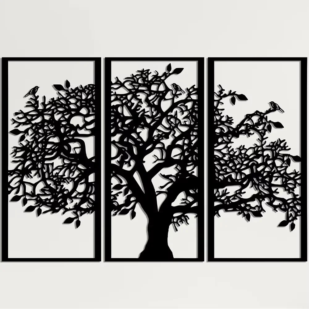 Tree Of Life Iron Wall Art 3d Metalwork Plaques Easy To Install Wall Decoration For Living Room Dining Room Created Nordic Home Decor