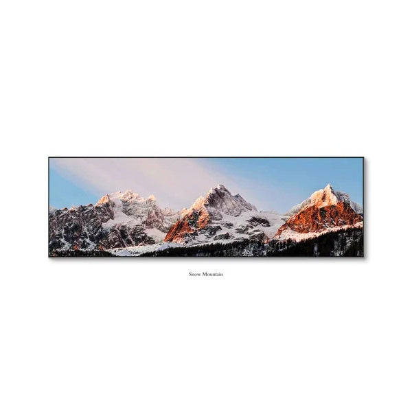 Wide Format Sunrise Mountain Panorama Wall Art Fine Art Canvas Prints Wide Format Landscape Art For Living Room Above The Sofa Art For Above The Bed 2025