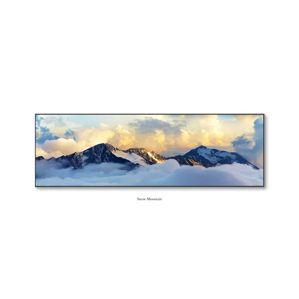 Wide Format Sunrise Mountain Panorama Wall Art Fine Art Canvas Prints Wide Format Landscape Art For Living Room Above The Sofa Art For Above The Bed 2025