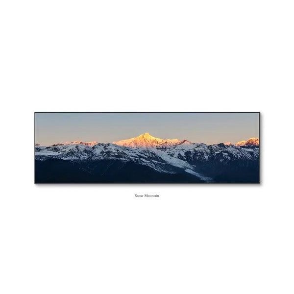 Wide Format Sunrise Mountain Panorama Wall Art Fine Art Canvas Prints Wide Format Landscape Art For Living Room Above The Sofa Art For Above The Bed 2025