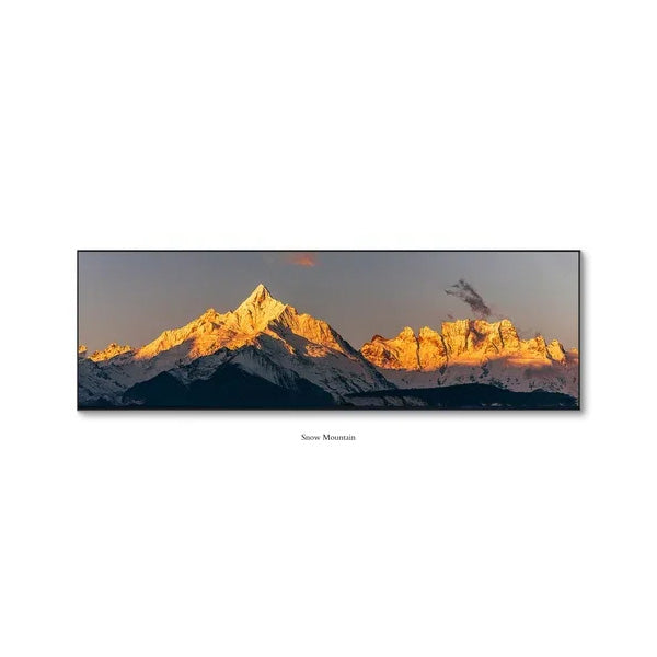 Wide Format Sunrise Mountain Panorama Wall Art Fine Art Canvas Prints Wide Format Landscape Art For Living Room Above The Sofa Art For Above The Bed 2025