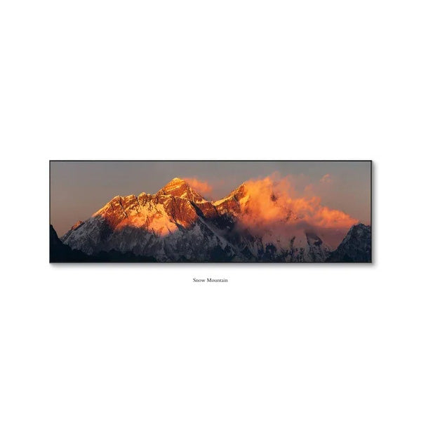 Wide Format Sunrise Mountain Panorama Wall Art Fine Art Canvas Prints Wide Format Landscape Art For Living Room Above The Sofa Art For Above The Bed 2025