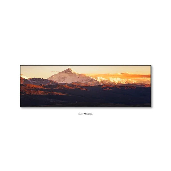 Wide Format Sunrise Mountain Panorama Wall Art Fine Art Canvas Prints Wide Format Landscape Art For Living Room Above The Sofa Art For Above The Bed 2025