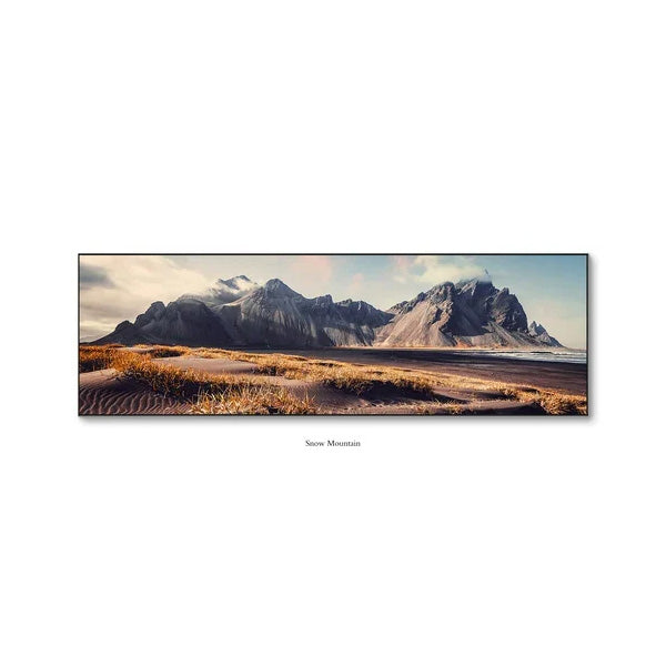 Wide Format Sunrise Mountain Panorama Wall Art Fine Art Canvas Prints Wide Format Landscape Art For Living Room Above The Sofa Art For Above The Bed 2025