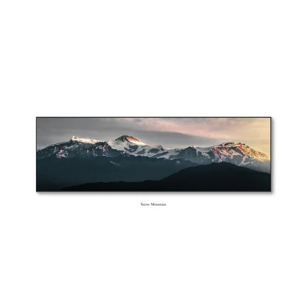 Wide Format Sunrise Mountain Panorama Wall Art Fine Art Canvas Prints Wide Format Landscape Art For Living Room Above The Sofa Art For Above The Bed 2025