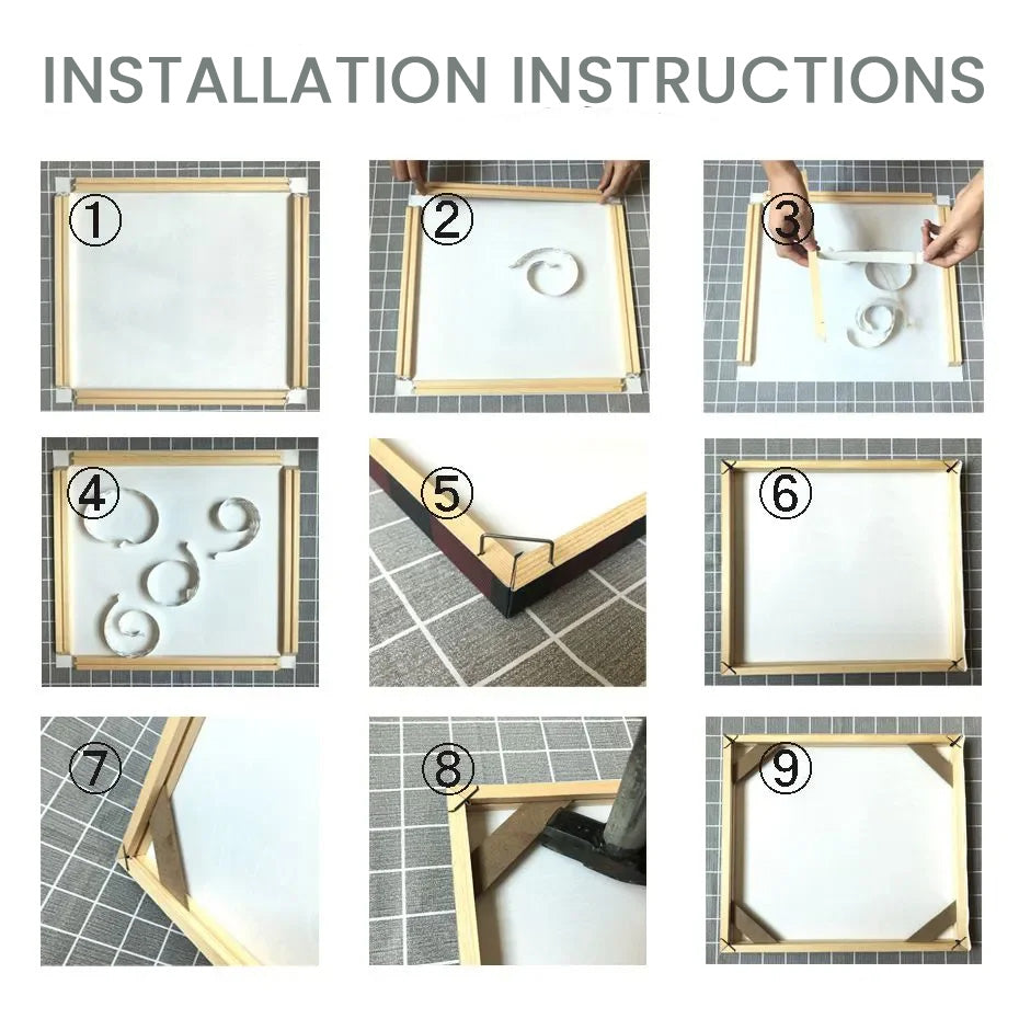 Wood Frame For 50x70cm Canvas Prints Solid Wood Stretcher Bars 45x65cm DIY Picture Framing Kits Easy To Assemble