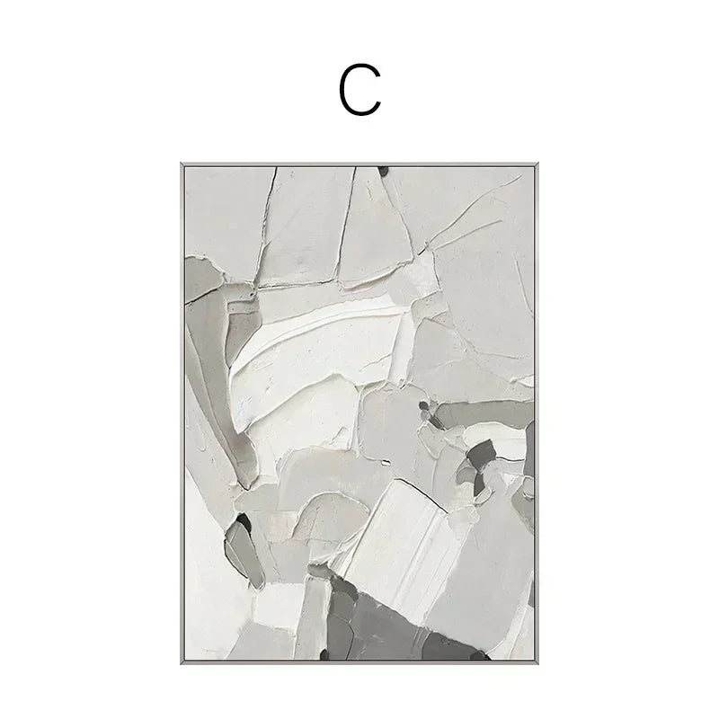 Large Format * Hand Painted *White Minimalist Abstract Wall Art Textured Thick Brushed Acrylic Painting On Canvas Modern Art For Contemporary Interiors