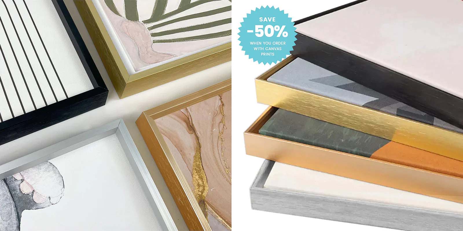 Modern Metal Pictures Frames Gold Silver Aluminum Black Frames For Canvas Prints Black White Wood Frames For Canvas Wood Stretcher Bars Nordic Wall Art 2025