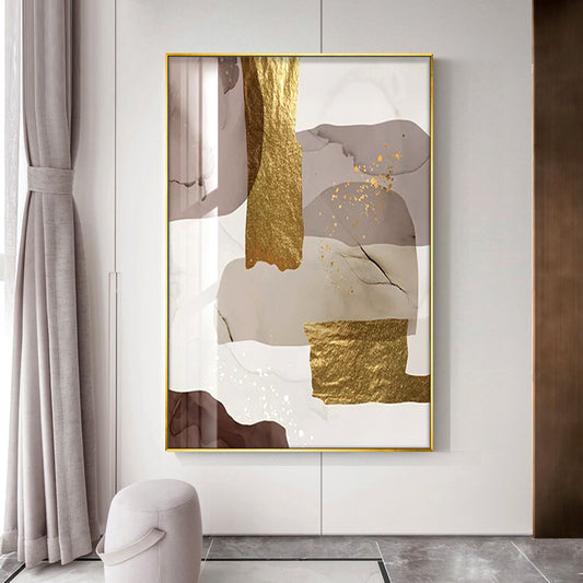 Abstract Elements Earthy Hues Wall Art Fine Art Canvas Prints Subtle Brown Beige Natural Golden Nordic Lifestyle Posters Luxury Loft Apartment Wall Art Decor