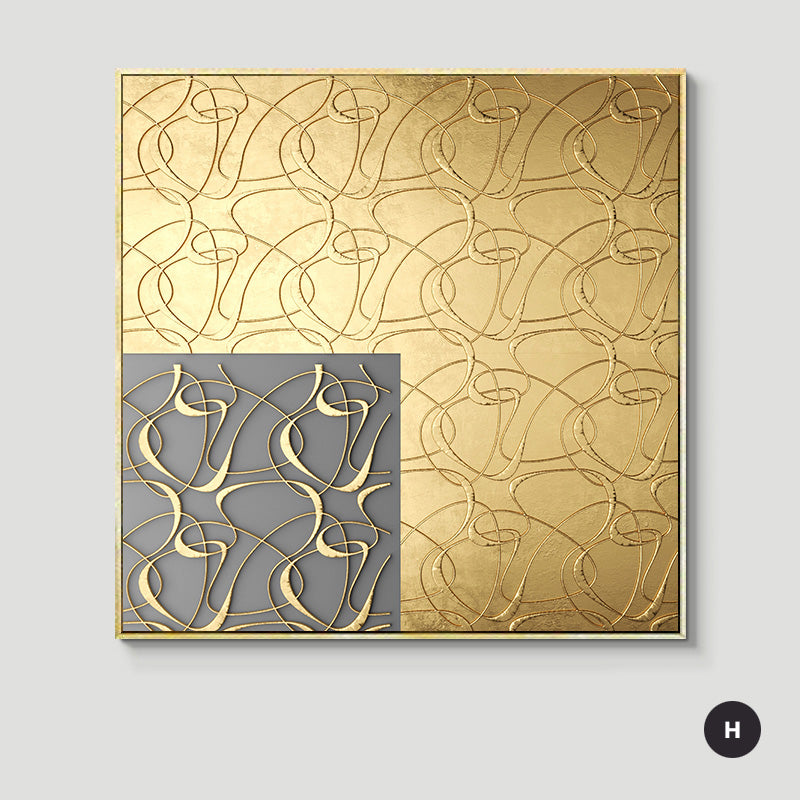 Abstract Geometric Patterns Wall Art Fine Art Canvas Prints Square Format Pictures For Luxury Apartment Living Room Modern Home Office Decor
