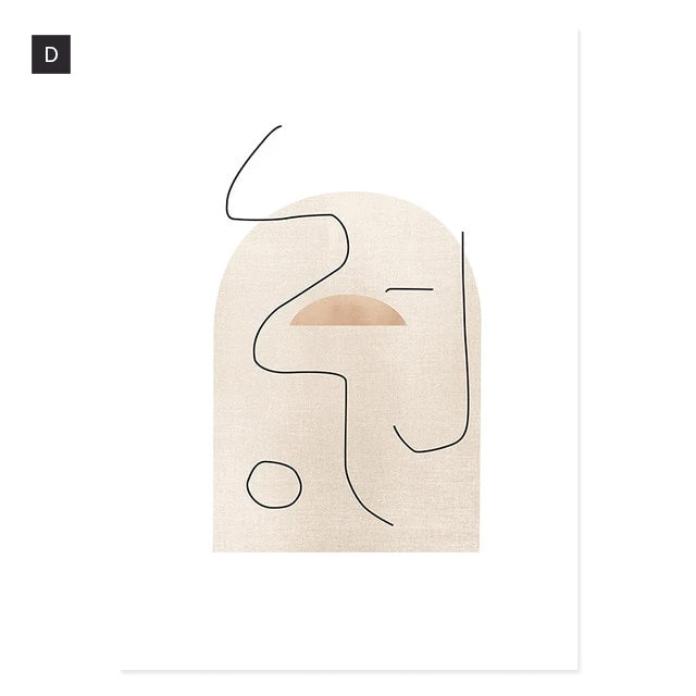 Abstract Boho Wall Art Natural Colors Fine Art Canvas Prints Modern Minimalist Gallery Wall Pictures For Living Room Dining Room Stylish Home Interiors