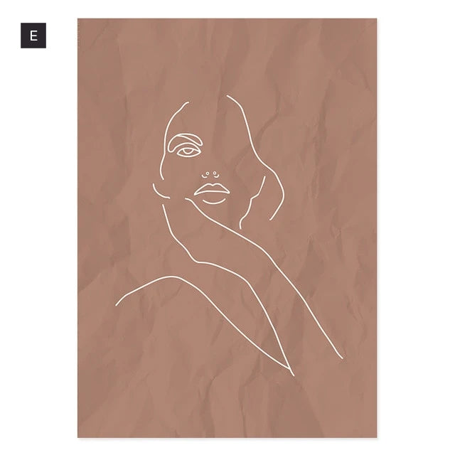 Abstract Boho Wall Art Natural Colors Fine Art Canvas Prints Modern Minimalist Gallery Wall Pictures For Living Room Dining Room Stylish Home Interiors