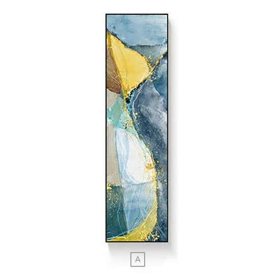 Abstract Geomorphic Vertical Strip Wall Art Fine Art Canvas Prints Modern Wide Format Pictures For Entrance Hall Living Room Home Office Wall Art Decor