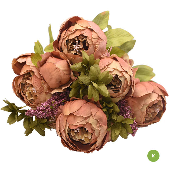 Beautiful Fashionable Artificial Silk Peony Flower Bouquet For Wedding Venue Living Room Bedroom Stylish Peonies Floral Display For Modern Nordic Home Decor