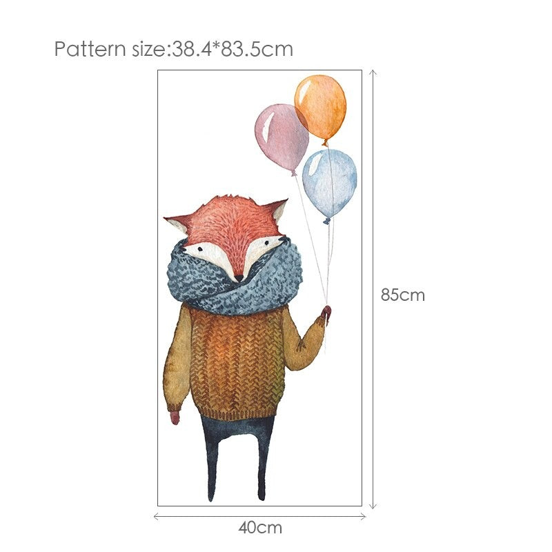 Balloon Bunnies Wall Decals For Baby's Room Colorful Removable PVC Wall Decals For Nursery Cute Animal Balloon Wall Stickers Creative DIY Kid's Room