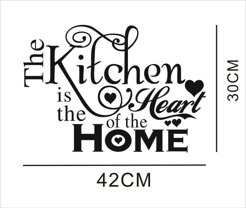 Kitchen Quotes Wall Decals Removable Vinyl PVC Wall Stickers For Kitchen Café Dining Room Decoration Creative DIY Kitchen & Home Decor