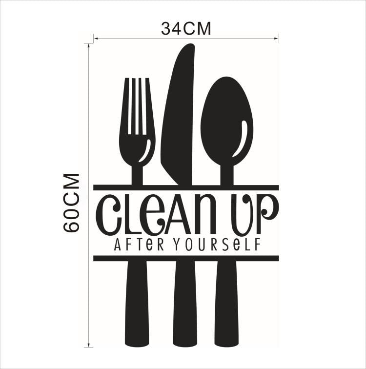 Kitchen Quotes Wall Decals Removable Vinyl PVC Wall Stickers For Kitchen Café Dining Room Decoration Creative DIY Kitchen & Home Decor