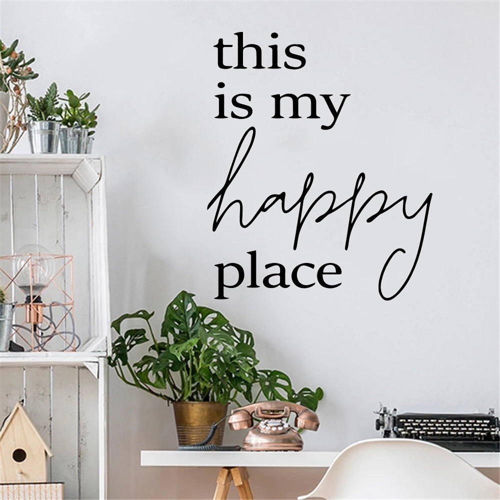 Home Decor Inspiration Quotation Wall Decal Removable PVC Vinyl Wall Sticker For Bedroom Living Room Study Kid's Playroom Creative DIY Wall Decor