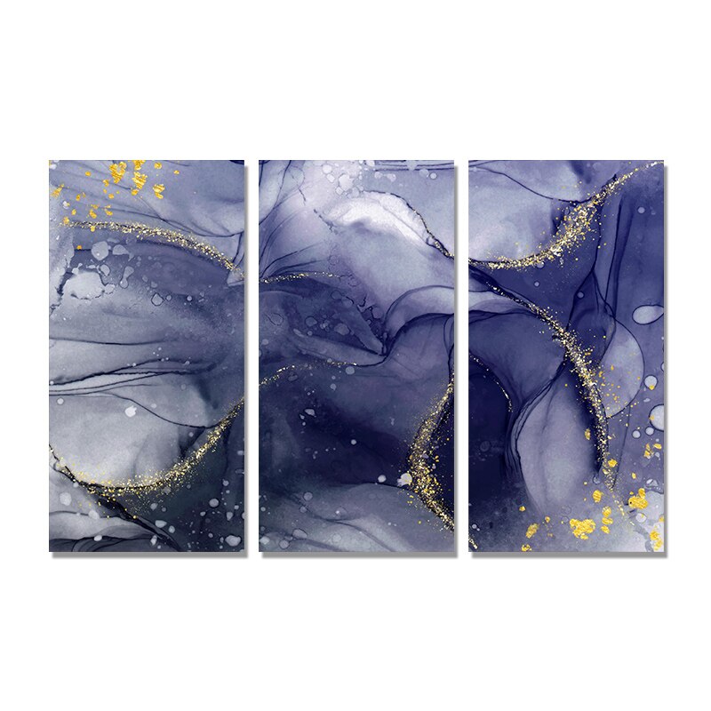 Abstract Liquid Marble Print Wall Art Fine Art Canvas Prints Skyscraper Format Pictures For Modern Living Room Bedroom Nordic Home Decor (Set of 3)