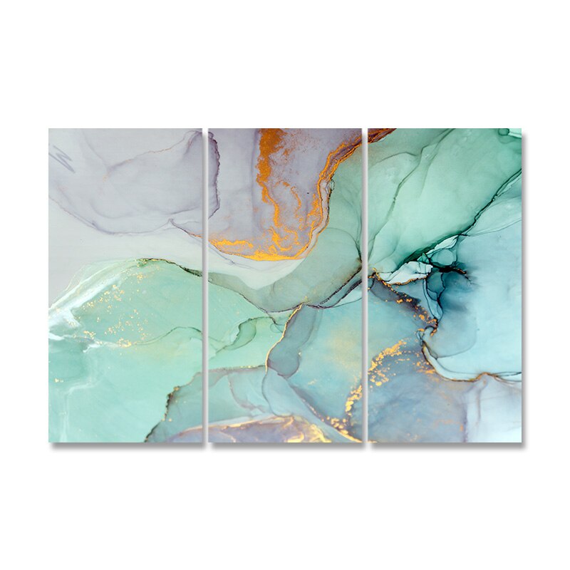 Abstract Liquid Marble Print Wall Art Fine Art Canvas Prints Skyscraper Format Pictures For Modern Living Room Bedroom Nordic Home Decor (Set of 3)