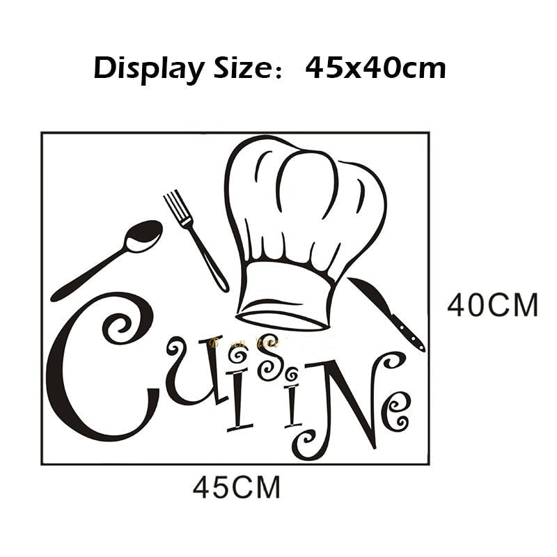 Kitchen Quotes Wall Decals Removable Vinyl PVC Wall Stickers For Kitchen Café Dining Room Decoration Creative DIY Kitchen & Home Decor