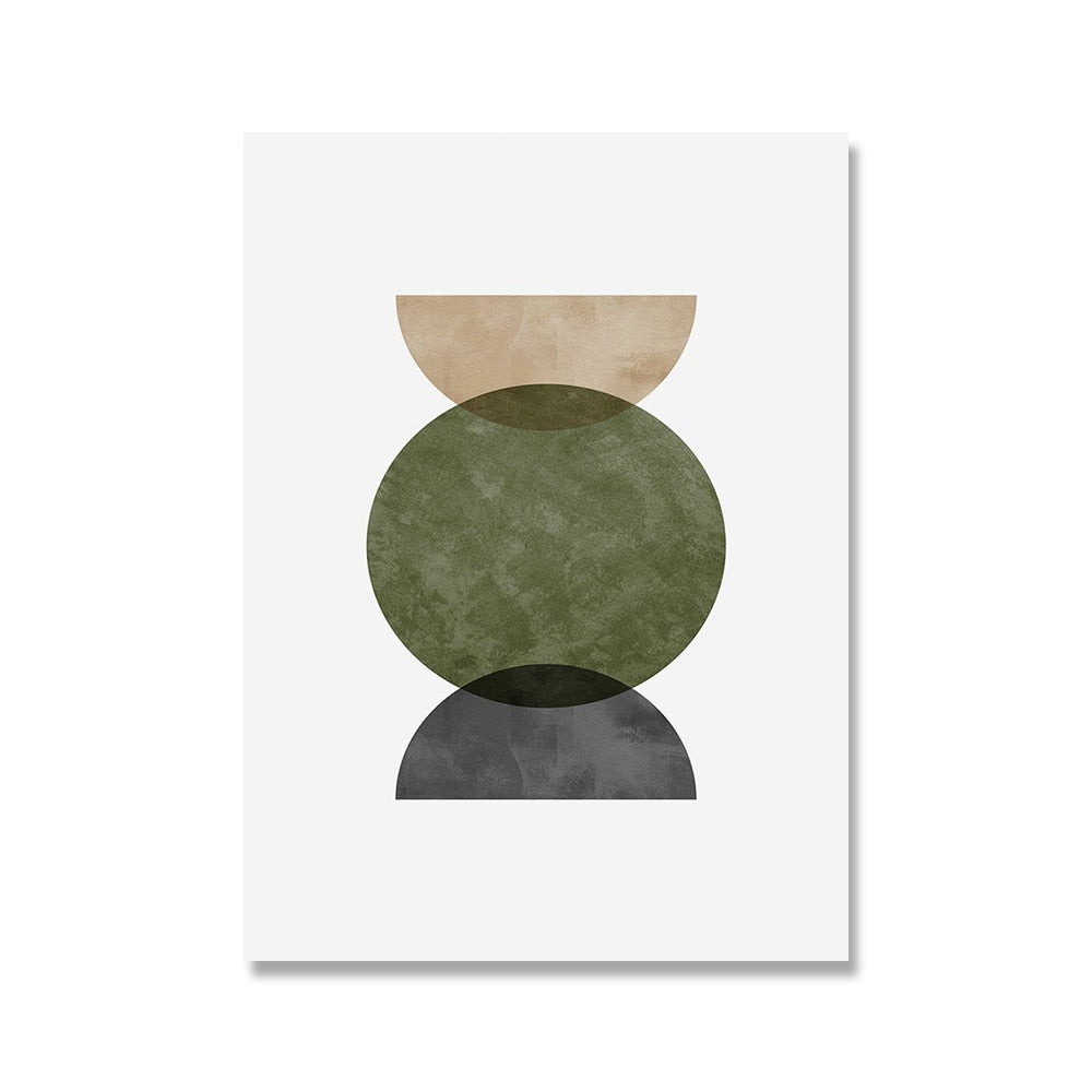 Minimalist Neutral Colors Abstract Geometric Wall Art Fine Art Canvas Prints Pictures For Modern Living Room Dining Room Home Office Interior Decor