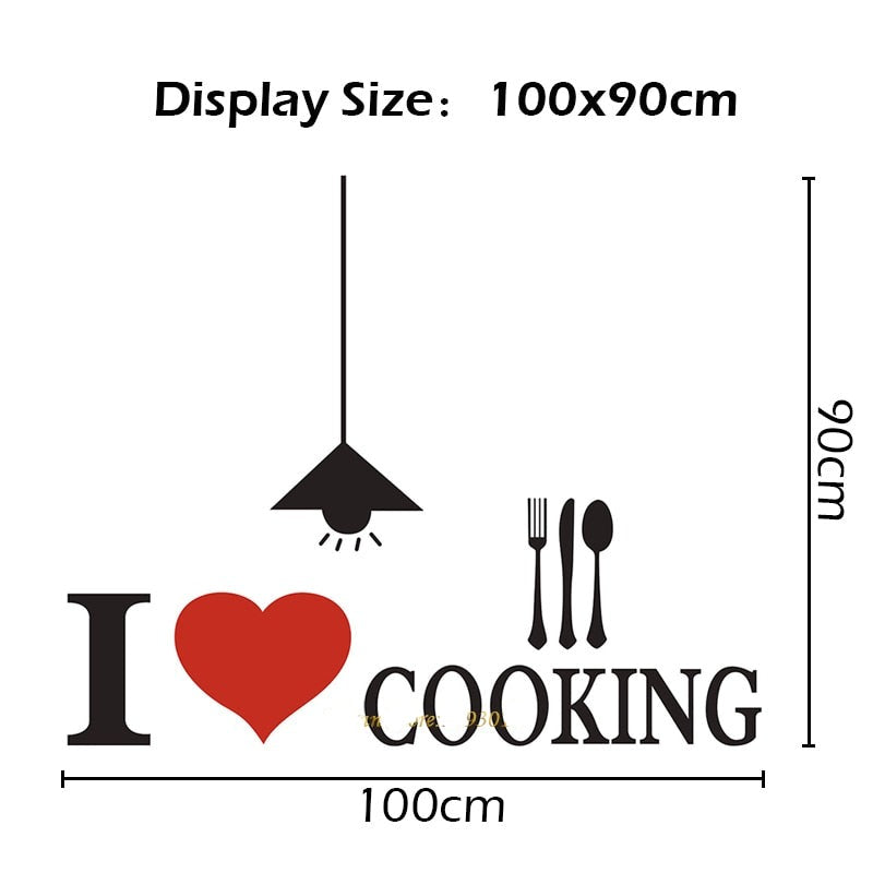 Kitchen Quotes Wall Decals Removable Vinyl PVC Wall Stickers For Kitchen Café Dining Room Decoration Creative DIY Kitchen & Home Decor