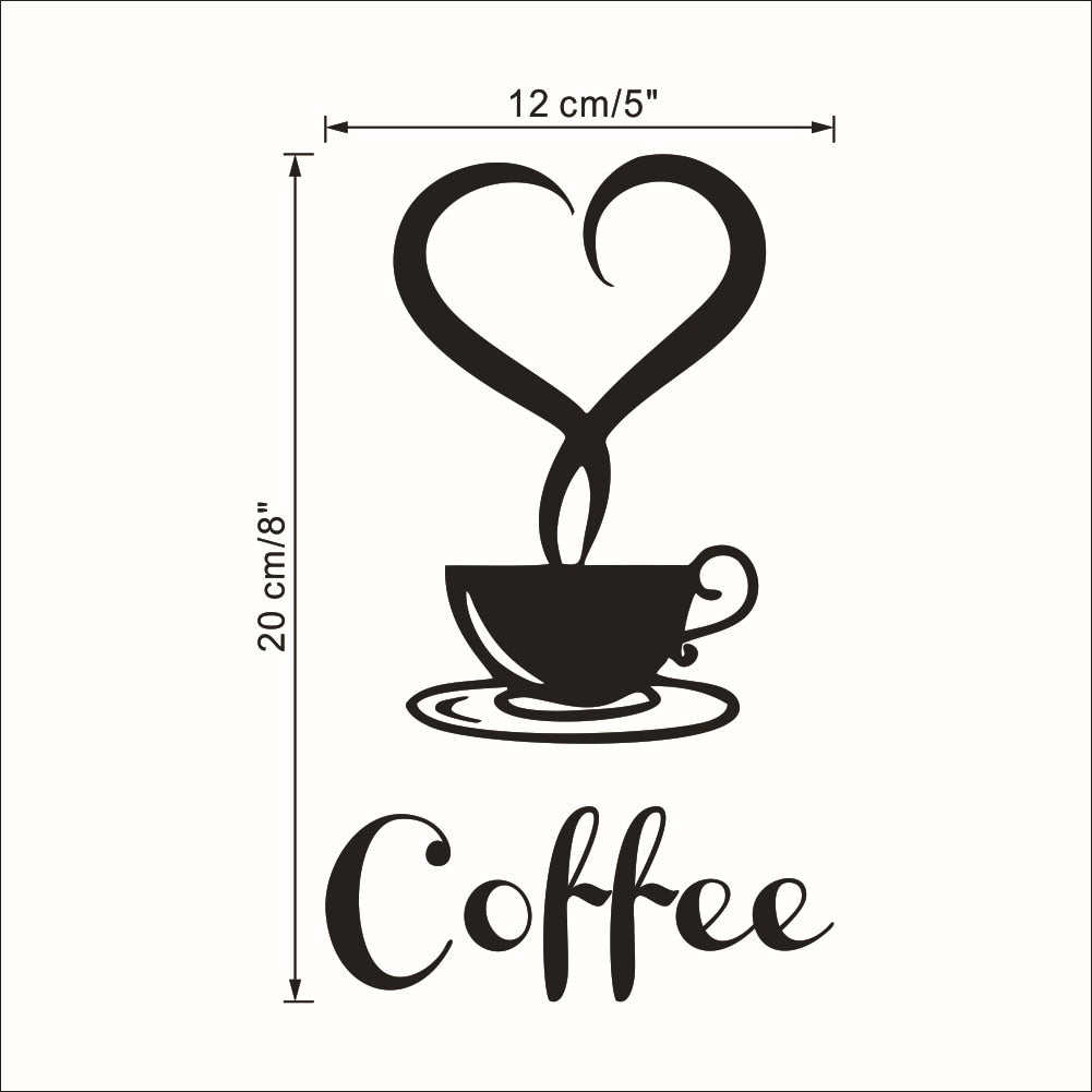 Kitchen Quotes Wall Decals Removable Vinyl PVC Wall Stickers For Kitchen Café Dining Room Decoration Creative DIY Kitchen & Home Decor