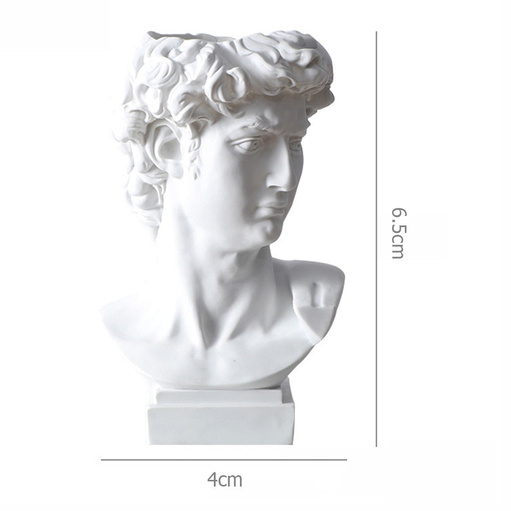 Statue Of David Ornament Miniature Figurine Classical Renaissance Bust Sculpture For Storage Of Paintbrush Pencils etc Creative Nordic Home Decor
