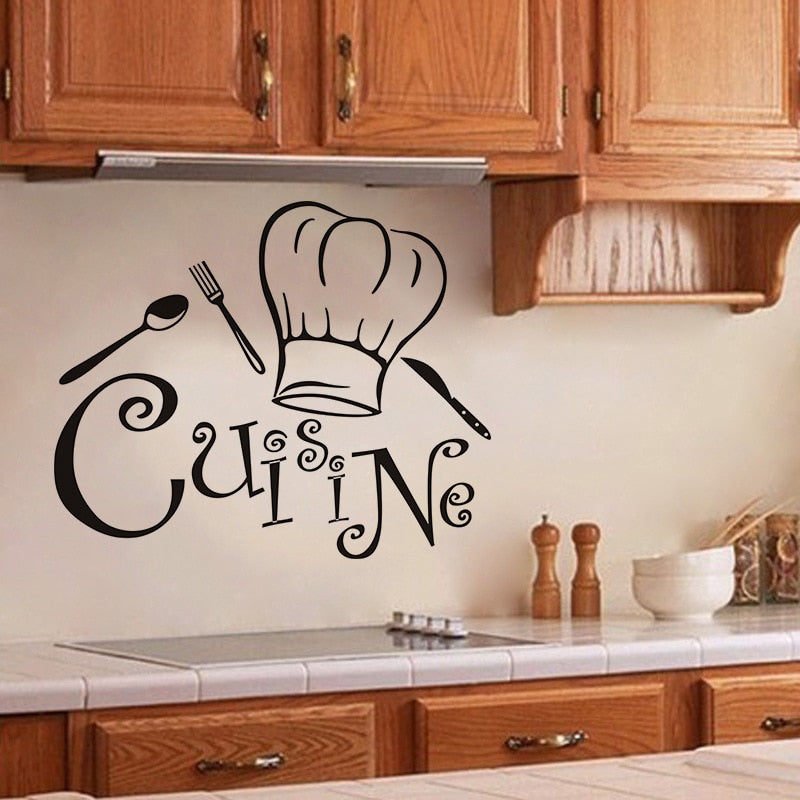 Kitchen Quotes Wall Decals Removable Vinyl PVC Wall Stickers For Kitchen Café Dining Room Decoration Creative DIY Kitchen & Home Decor