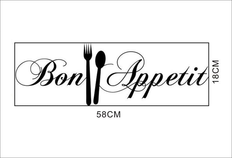 Kitchen Quotes Wall Decals Removable Vinyl PVC Wall Stickers For Kitchen Café Dining Room Decoration Creative DIY Kitchen & Home Decor