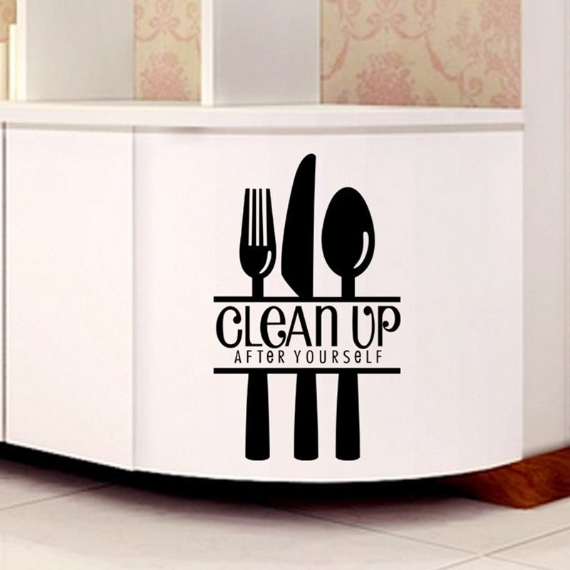 Kitchen Quotes Wall Decals Removable Vinyl PVC Wall Stickers For Kitchen Café Dining Room Decoration Creative DIY Kitchen & Home Decor