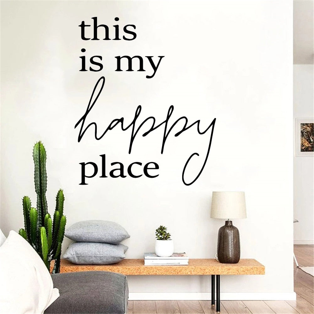 Home Decor Inspiration Quotation Wall Decal Removable PVC Vinyl Wall Sticker For Bedroom Living Room Study Kid's Playroom Creative DIY Wall Decor