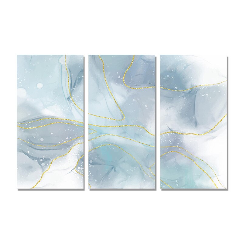Abstract Liquid Marble Print Wall Art Fine Art Canvas Prints Skyscraper Format Pictures For Modern Living Room Bedroom Nordic Home Decor (Set of 3)