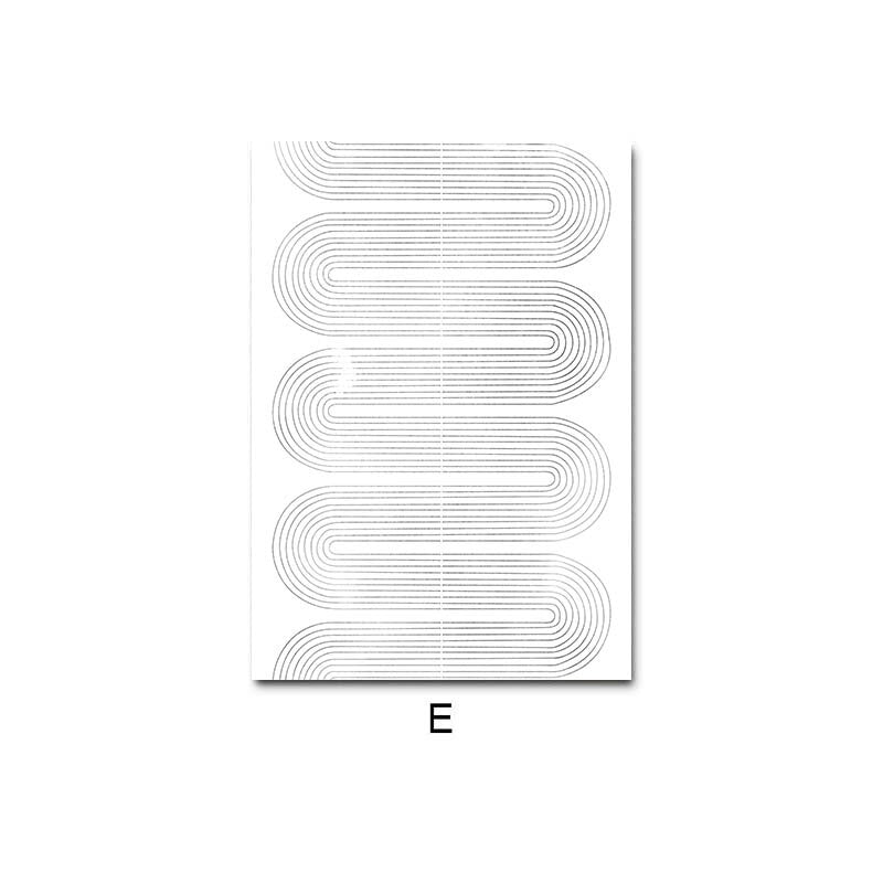Minimalist Abstract Grayscale Geometric Wall Art Fine Art Canvas Prints Pictures For Living Room Study Dining Room Home Office Wall Decor