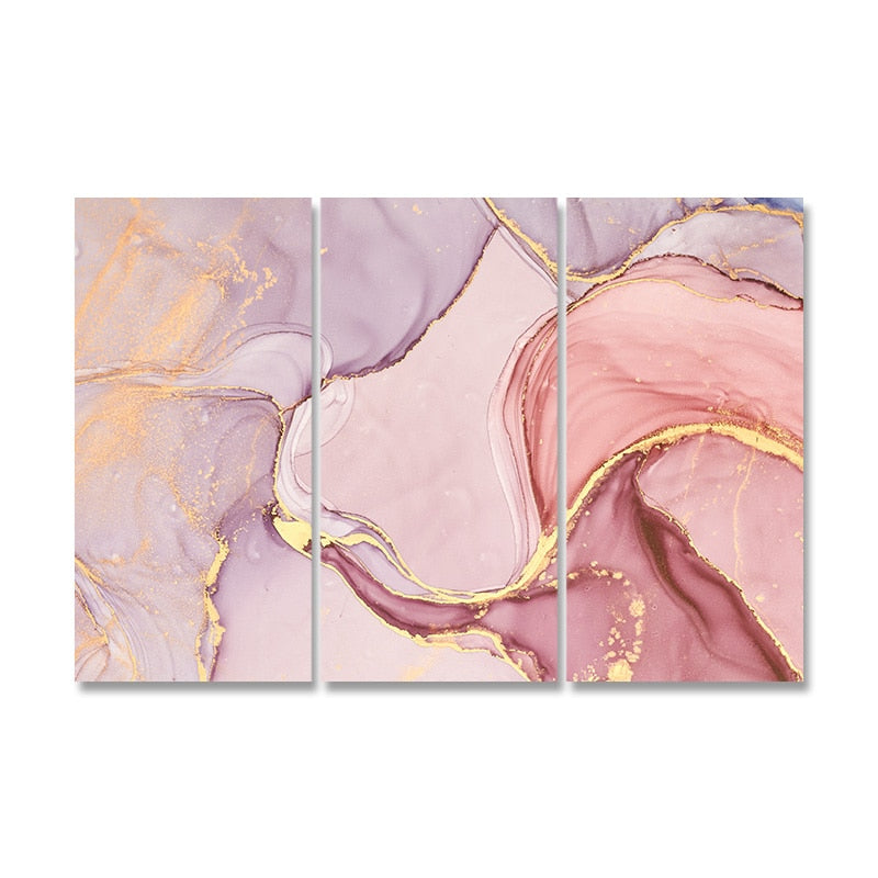 Abstract Liquid Marble Print Wall Art Fine Art Canvas Prints Skyscraper Format Pictures For Modern Living Room Bedroom Nordic Home Decor (Set of 3)