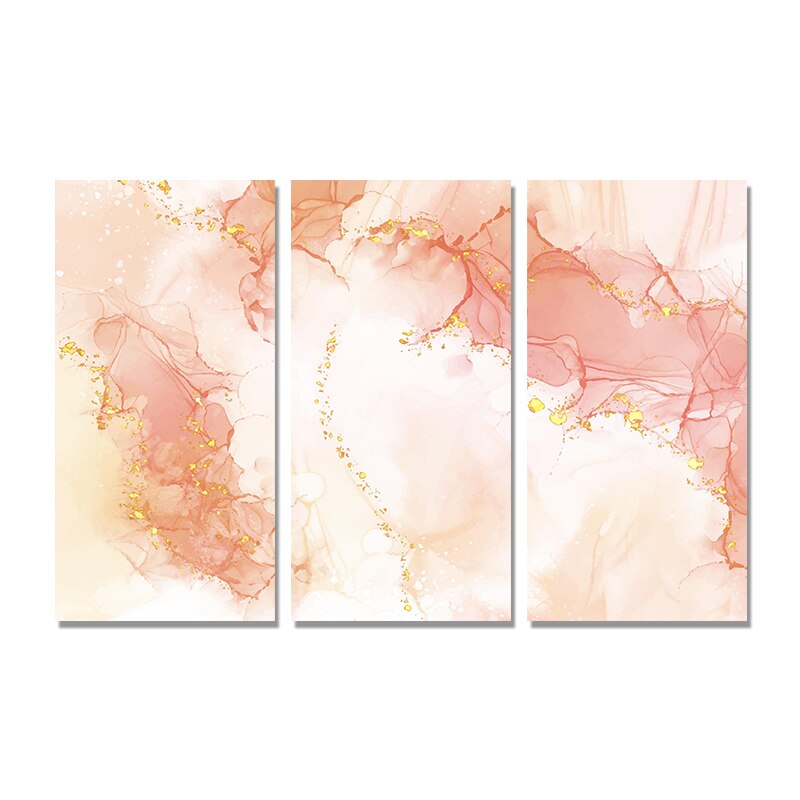 Abstract Liquid Marble Print Wall Art Fine Art Canvas Prints Skyscraper Format Pictures For Modern Living Room Bedroom Nordic Home Decor (Set of 3)
