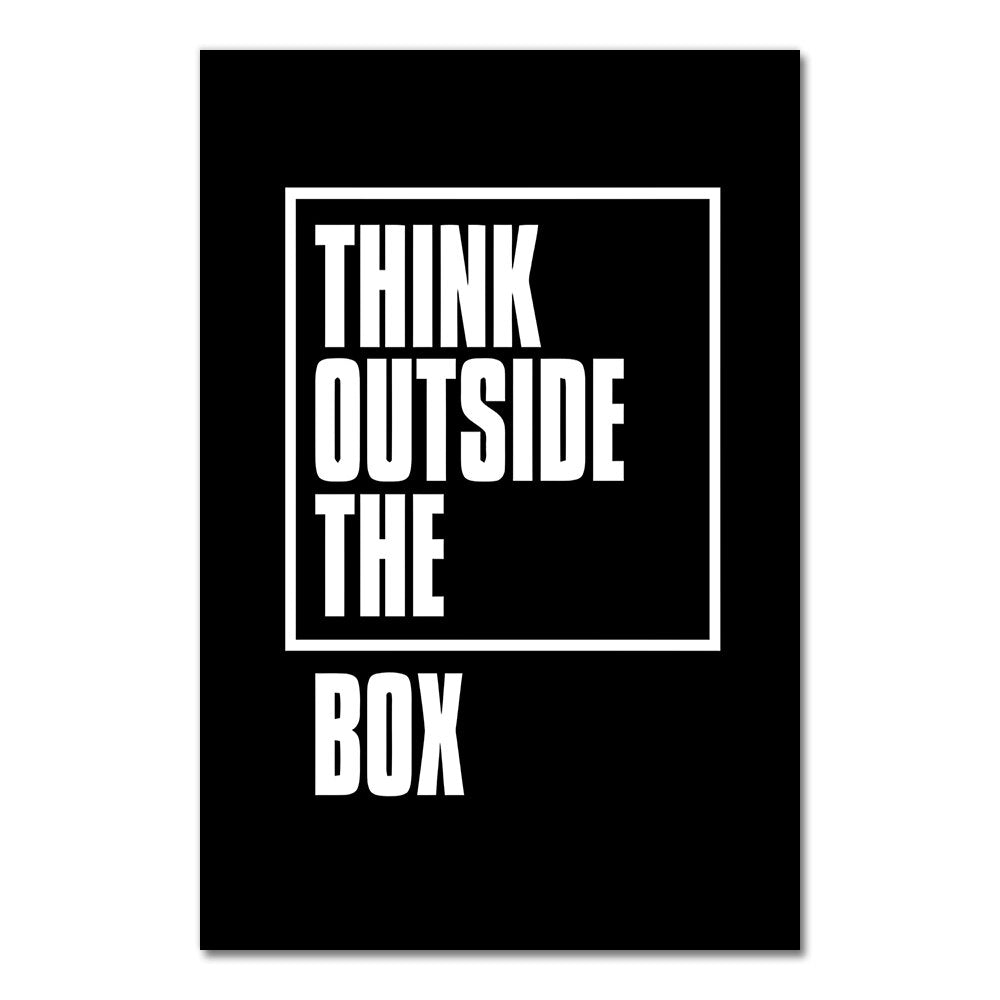 Inspirational Poster Wall Art Fine Art Canvas Print Black White Minimalist Motivational Productivity Quotation Picture For Home Office Wall Decor
