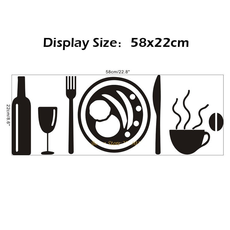 Kitchen Quotes Wall Decals Removable Vinyl PVC Wall Stickers For Kitchen Café Dining Room Decoration Creative DIY Kitchen & Home Decor