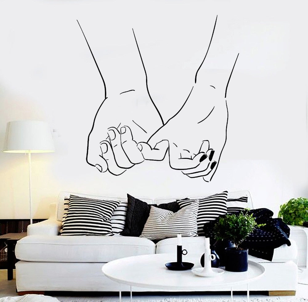 New Design Lovers Quotes Wall Sticker For Bedroom Decor Decals Room Decoration Stickers Sweet Home Girls Room Mural Wallpaper