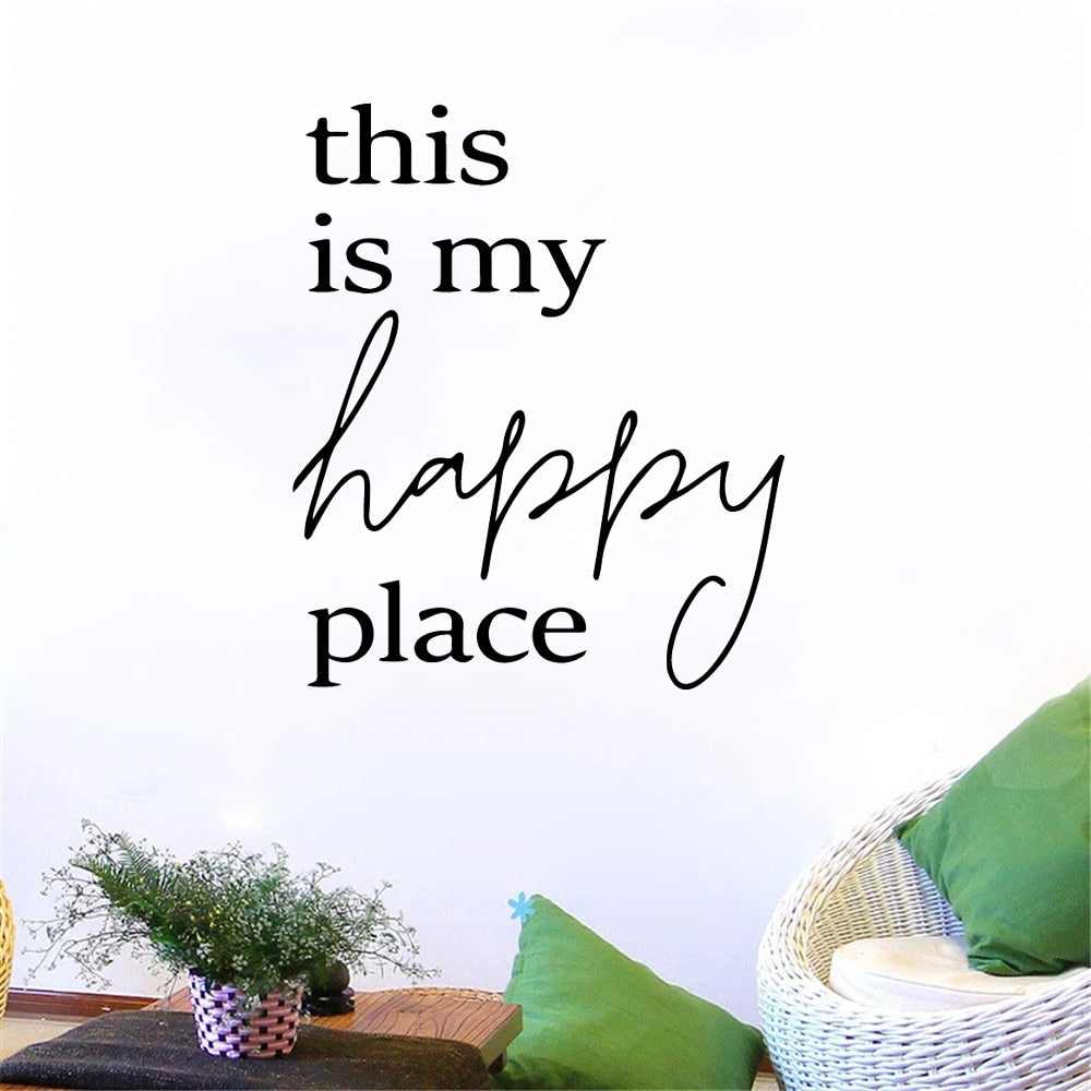 Home Decor Inspiration Quotation Wall Decal Removable PVC Vinyl Wall Sticker For Bedroom Living Room Study Kid's Playroom Creative DIY Wall Decor